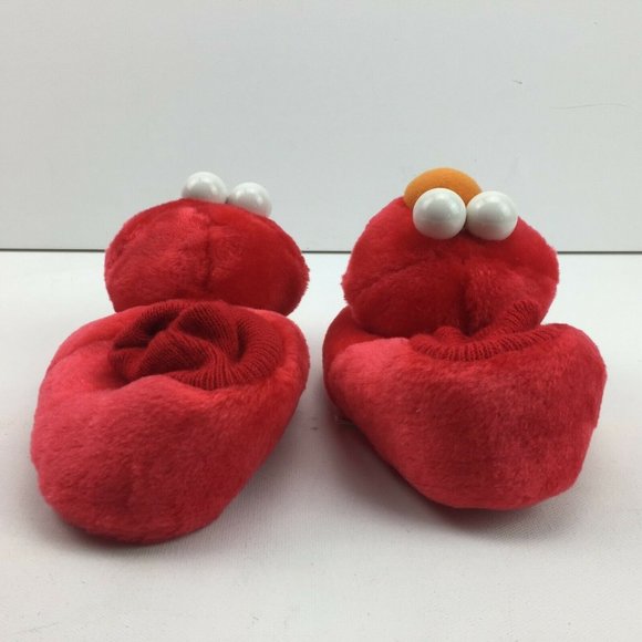 Sox Tab Elmo Slippers Socks Soft Shoes Sesame Street Red Kids L 9-10 - Picture 8 of 11